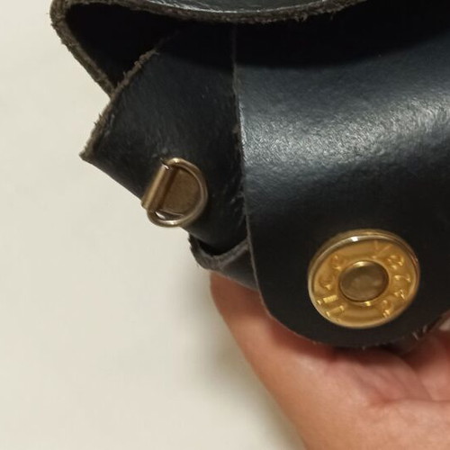 Leather handbag like new, black, timeless handmade design