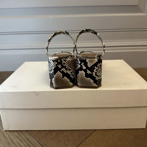 By Far Tanya snakeprint sandals like new, size 39