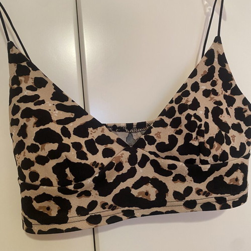 Leopard Print Bustier like new with thin straps
