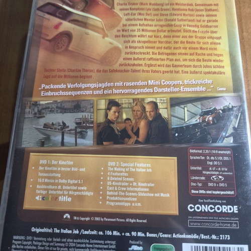 The Italian Job 2DVD set like new, action heist thriller