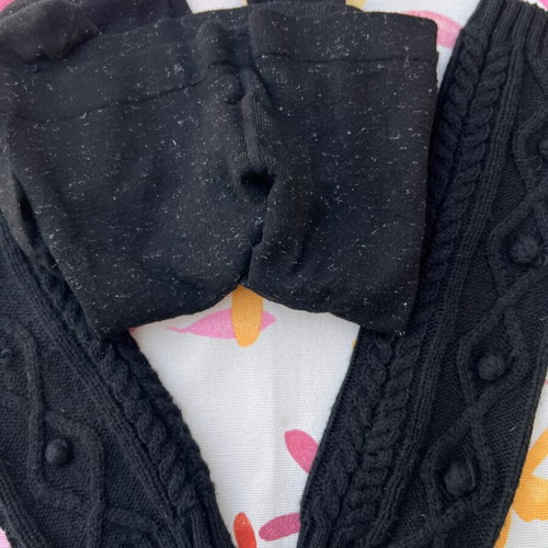 Zara winter leg warmers and tights used, gray and black