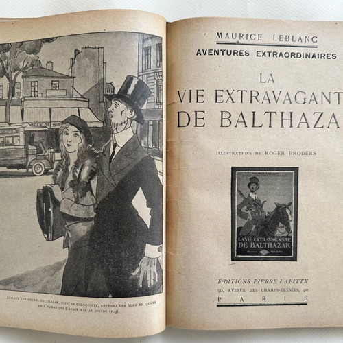 Maurice Leblanc old French hardcover book with 3 works used