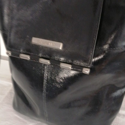 Leather shoulder bag black used
