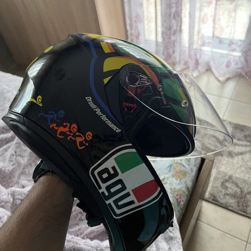 AGV K3 helmet like new with clear and tinted visors and intercom