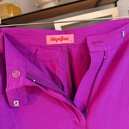 Karavan fabric pants like new, purple, size L