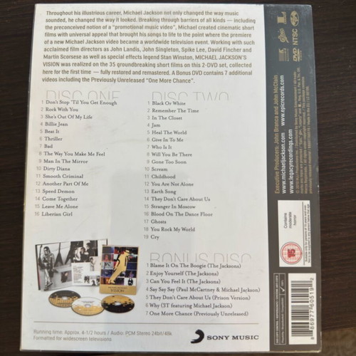 Michael Jackson's Vision Deluxe Box Set like new, DVD collection