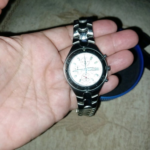 Reporter chronograph men's watch used, silver