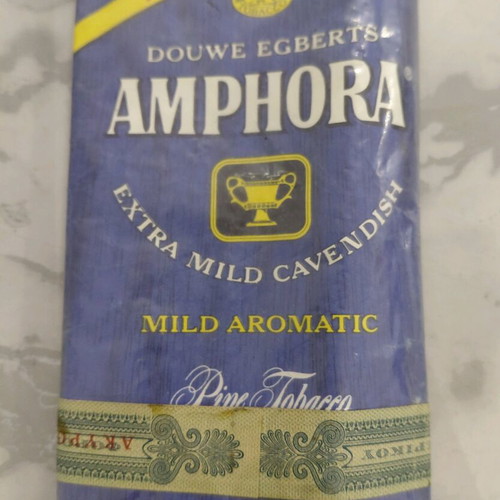 Vintage Amphora pipe tobacco pouches used, 1970s