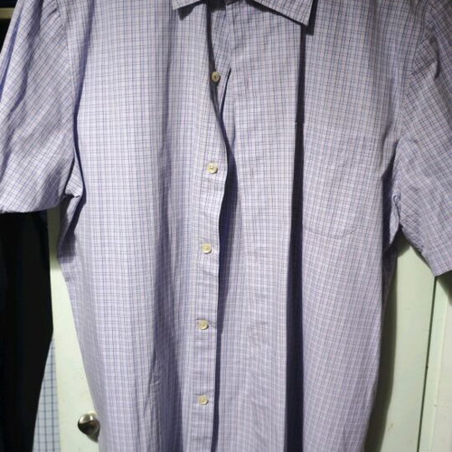 Benetton shirt XL used, purple, slim fit