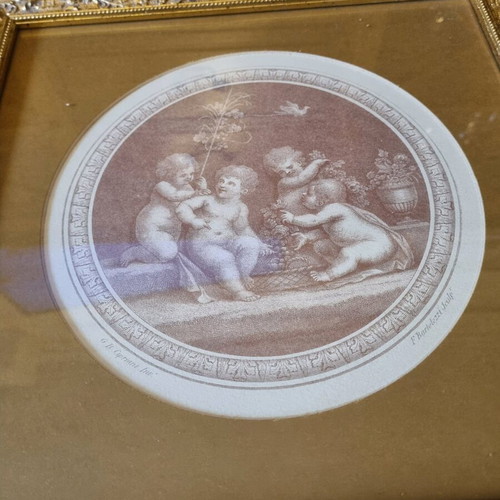 Set of 3 frames like new, antique gold wood