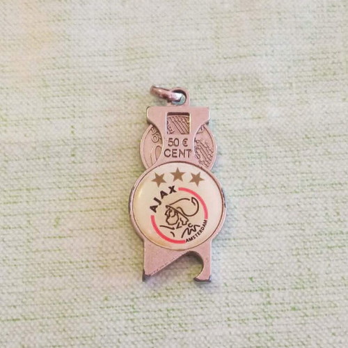AFC Ajax Keychain Bottle Opener and Cart Token like new