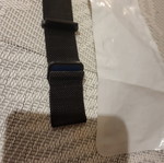 Μεταλλικό λουράκι Milanese 22mm μαύρο καινούργιο, 24cm