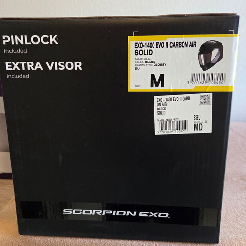 Scorpion EXO 1400 EVO II Carbon helmet like new with 2 visors