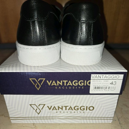 Vantaggio Loafer Shoes Size 43 New Black and White
