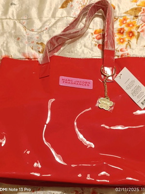 Marc Jacobs red patent leather handbag new