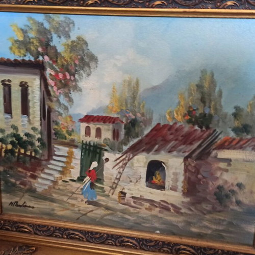 Painting used 85x75 with carved frame