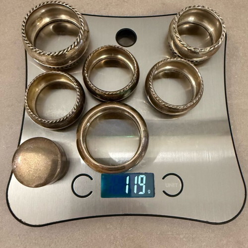 Silver jewelry used with 925 stamp weighing 119g