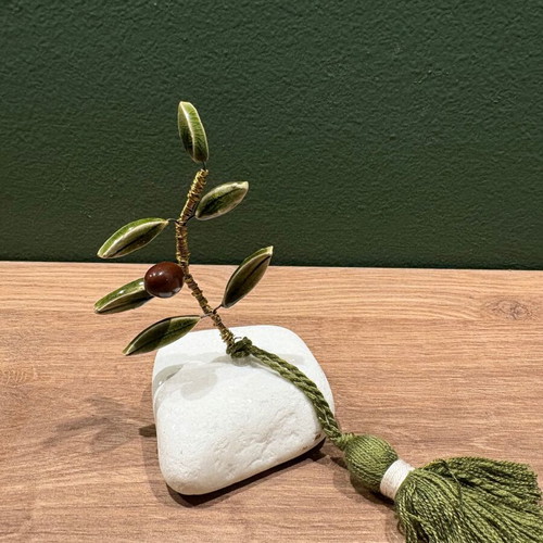 Decorative olive branch new, table symbol of good luck