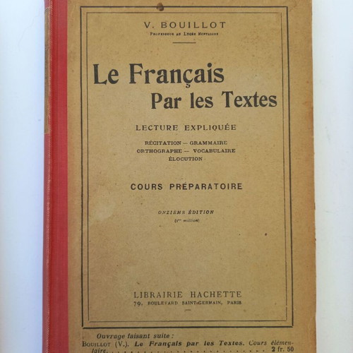 Book Le Français Par les Textes used, French 1924