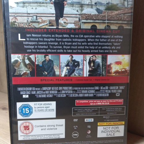 Taken 1 & 2 DVD box set, English subtitles, extended cut