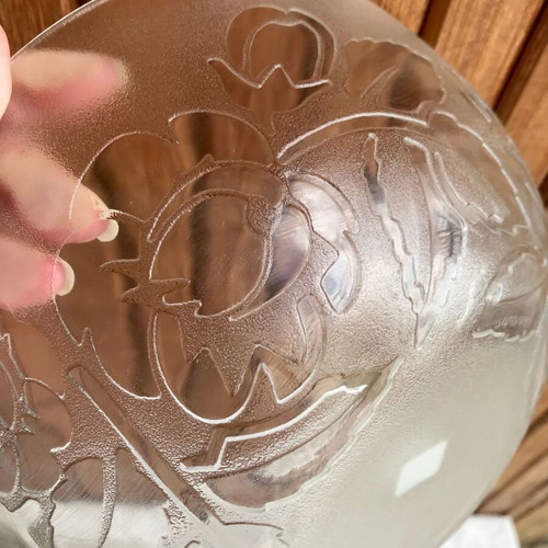 Vintage Arcoroc bowl set with 6 embossed flower bowls made in France new