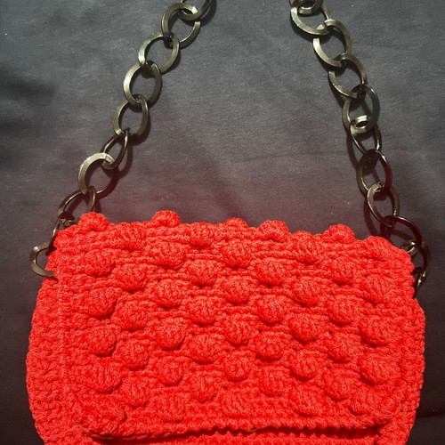 Handmade red handbag like new