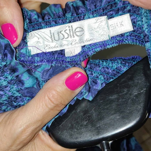 Lussile silk top like new, blue, size XL