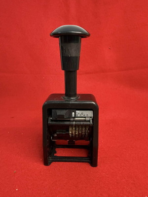 Σφραγίδα παλιά vintage με αρίθμηση μεταχειρισμένη