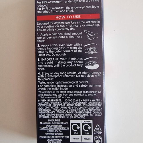 L'OREAL PARIS Revitalift Laser Eye Cream Day 15ml new