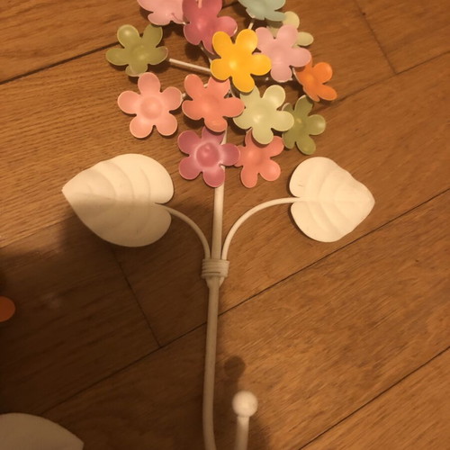 Zara Home vintage metal wall hooks set of 2, hydrangea flower design