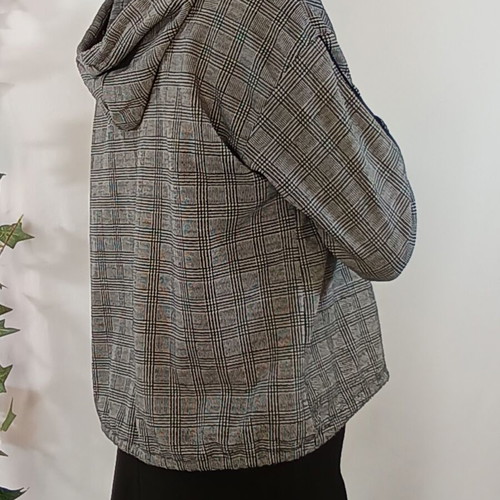 Love Me Checkered Hoodie Top Like New