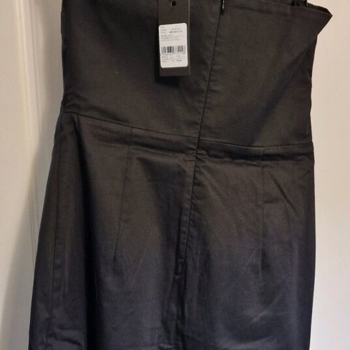 Toi&Moi dress fitted elastic midi black size S new