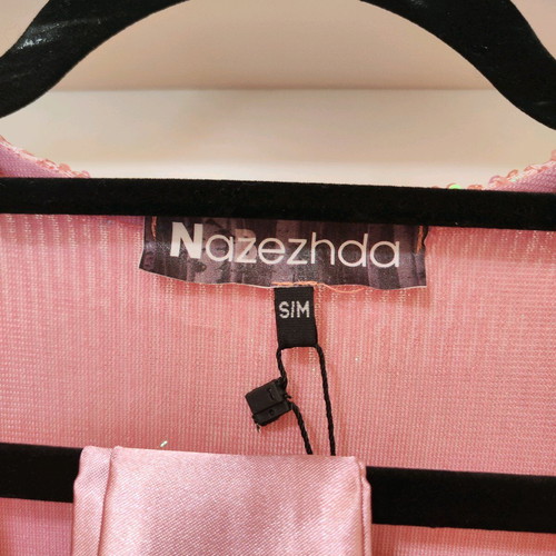 Nazezhda Luxury Sequin Maxi Dress new, pink, size S/M