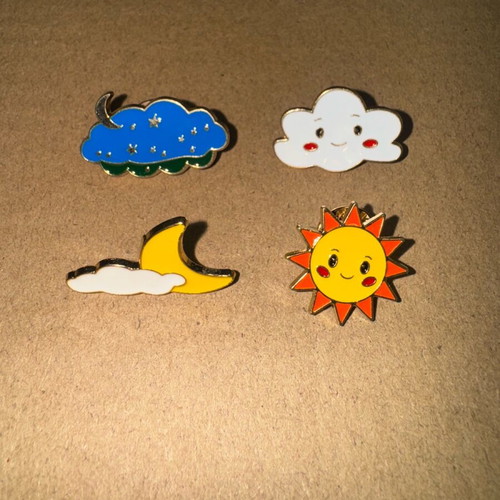 Metal pins new, set of 4 pieces