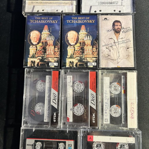 Cassette tapes used, various titles, untested