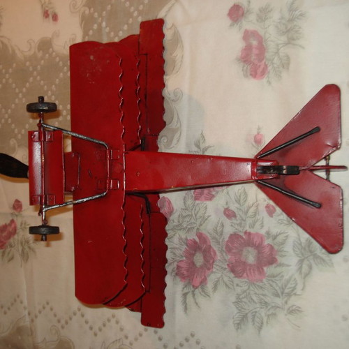 Vintage Metal Decorative Triplane "Red Baron" Fokker Dr.I | Handmade World War I Model