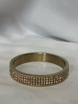 Swarovski Crystal Bangle bracelet like new, gold-colored