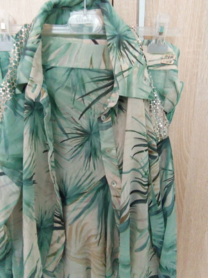 EZZEA σετ φούστα μαξι με μπλούζα καινούριο πολύχρωμο