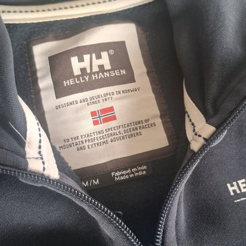 Helly Hansen fleece with zipper blue size Medium used