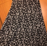 Floral skirt Shein high-waisted like new, black and white