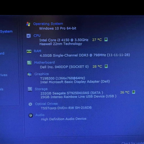 Pc desktop used, very quiet, good condition