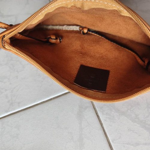 KEM shoulder bag used, orange, 25cm x 13cm
