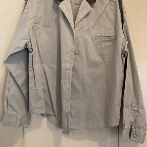 Esprit shirt used with leather collar detail, beige brown