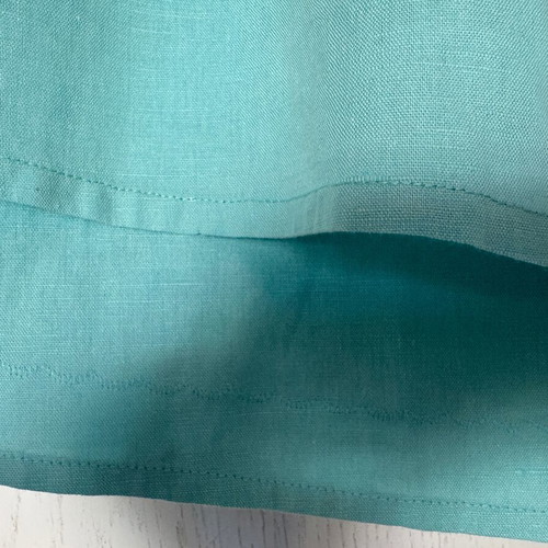 Women's skirt size M like new, turquoise, linen cotton blend