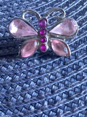 Butterfly pin with rhinestones very beautiful