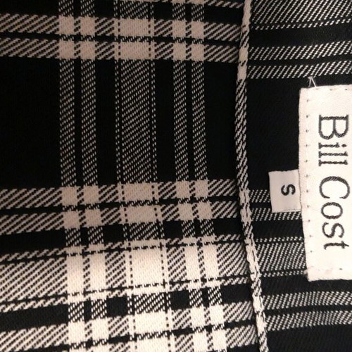Bill Cost wrap skirt plaid, short, like new, black and white