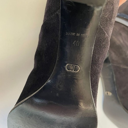 Dior suede ankle boots like new, size 40, navy