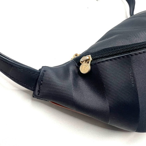 Fendi classic striped vintage belt bag used, gray