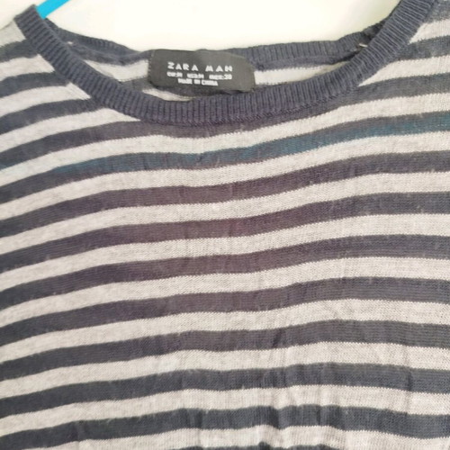 Zara women's thin blouse used, size M, black and white