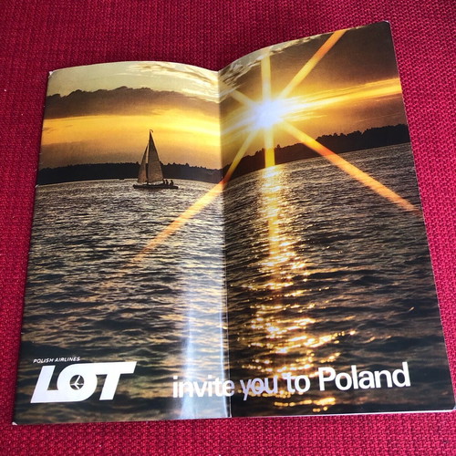 Retro official LOT Polish Airlines timetable summer 1977 like new